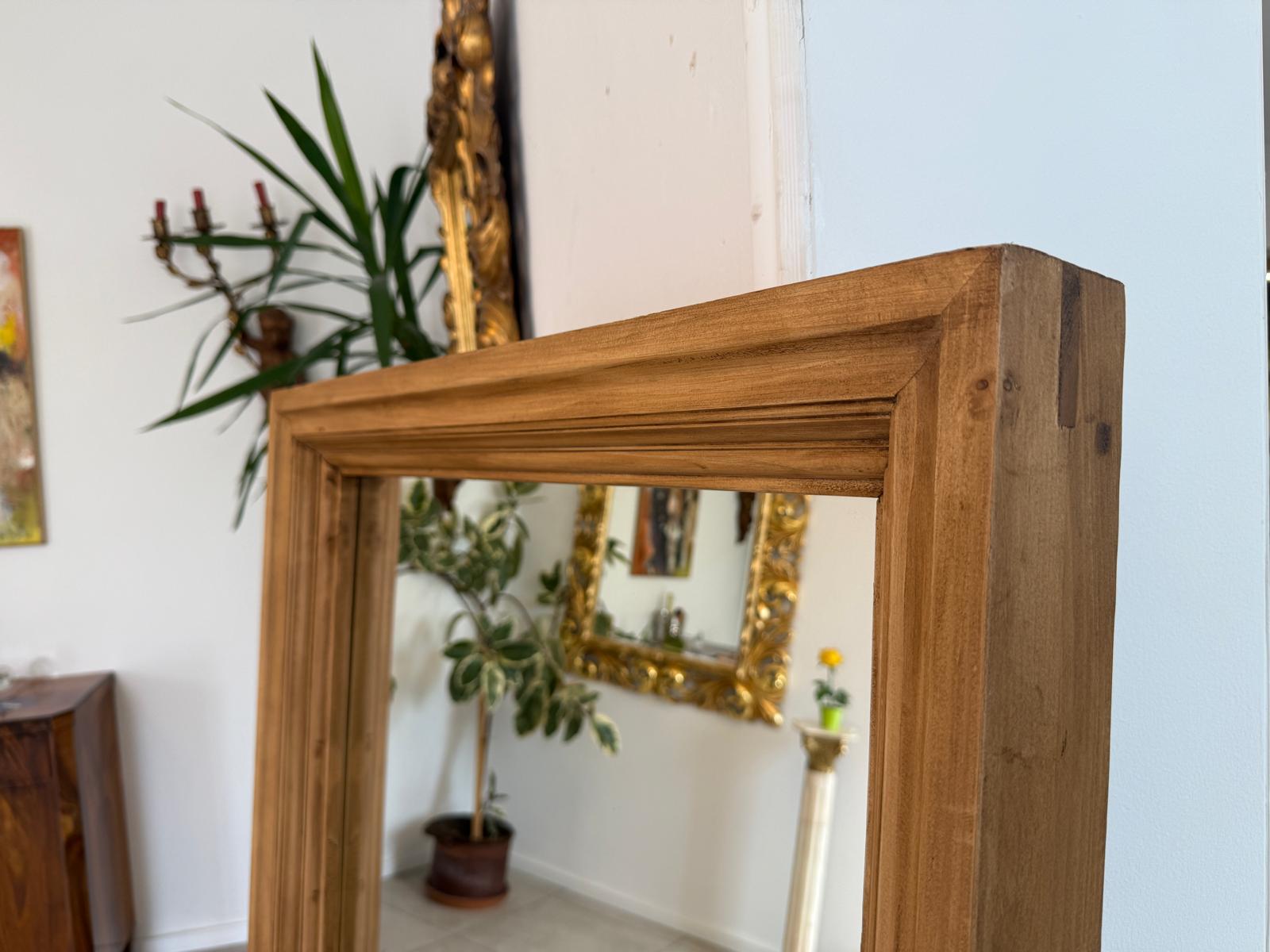 Bäuerlicher Naturholzspiegel Spiegel Holzspiegel Wandspiegel G1986