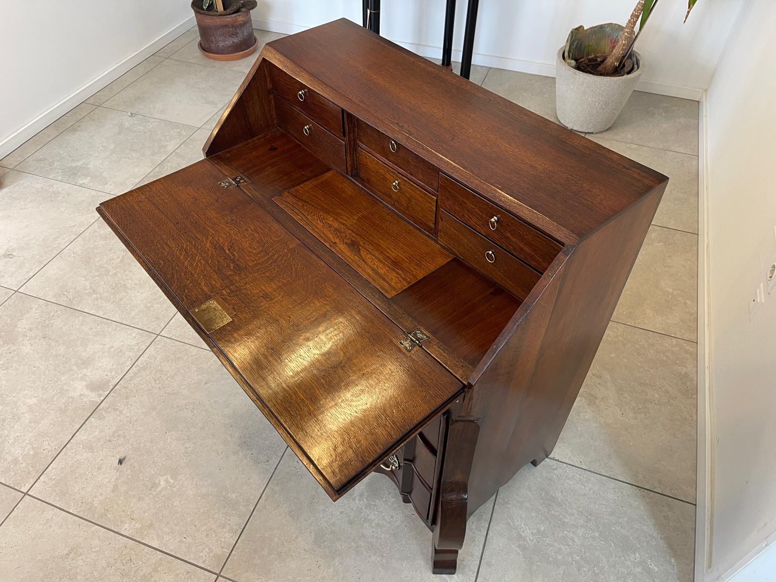 Originaler NEO Barock Sekretär Barschrank Standsekretär Antiquität G1190