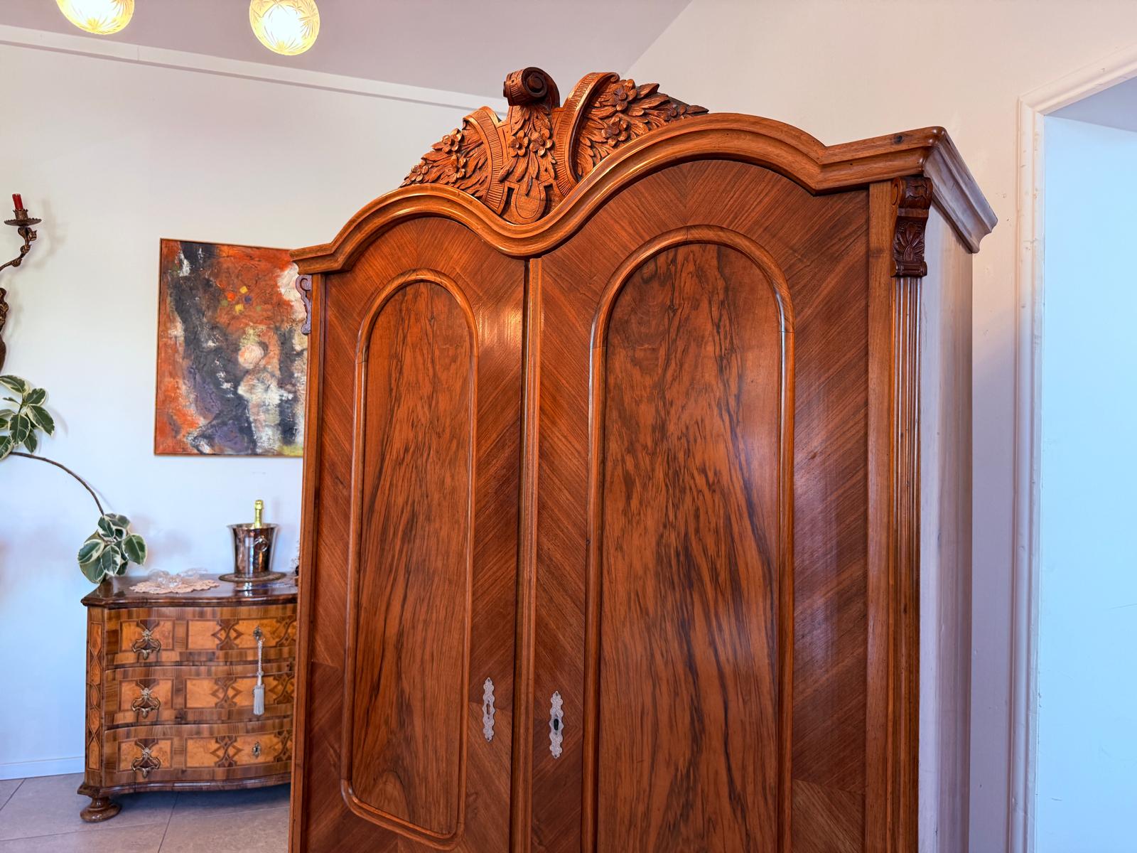 Restaurierter Gründerzeit Kleiderschrank Kleiderkasten Alt Wien D2717