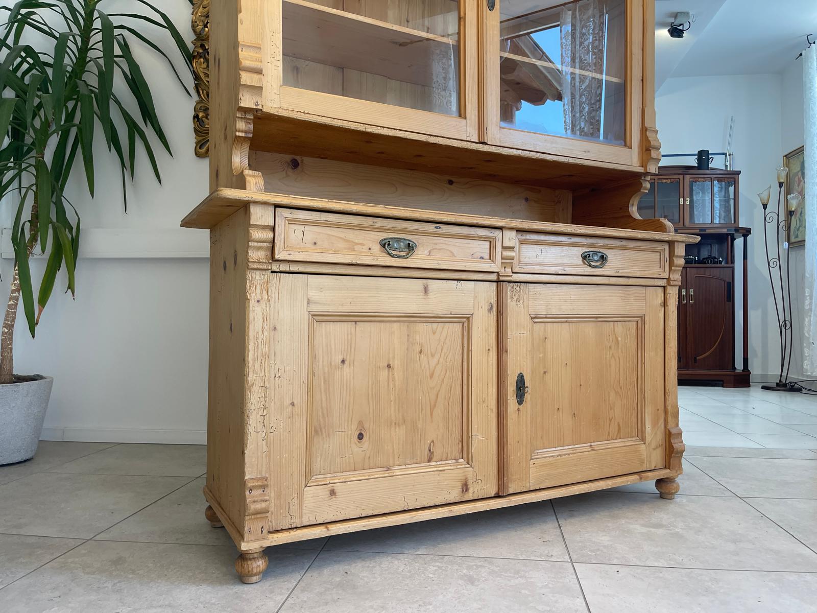 Jugendstil Naturholschrank Küchenbuffet Küchenschrank Küchenkredenz G1710