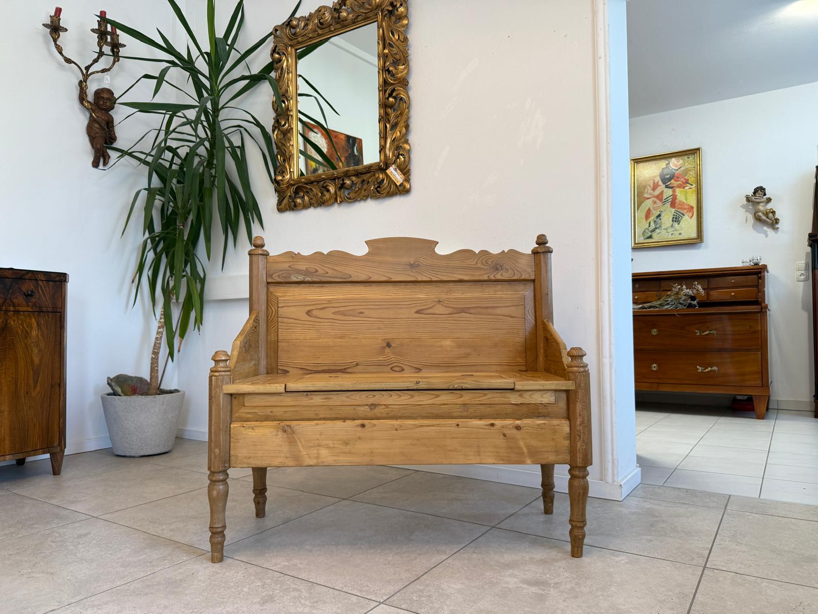 Uriges 2er Bankerl Gründerzeit Bank Sitzbank Holzbankerl  G1936