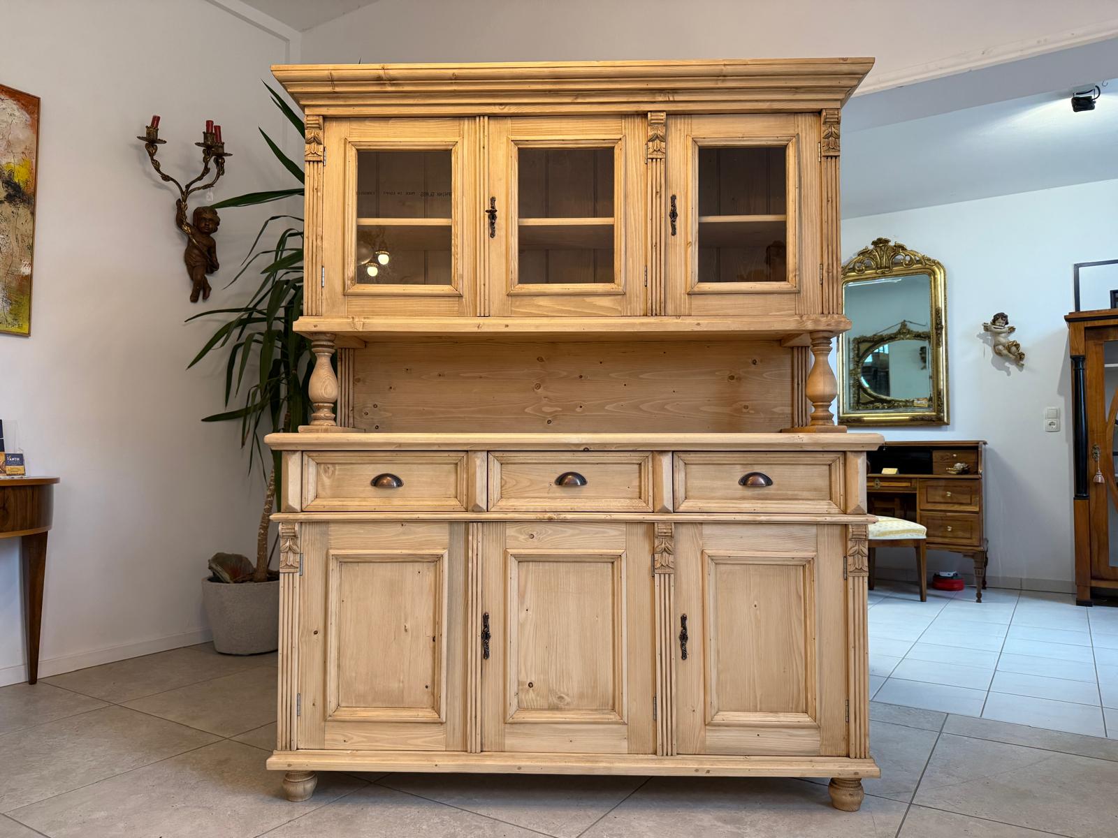 Gründerzeit Naturholschrank Küchenbuffet Küchenschrank Küchenkredenz G2307