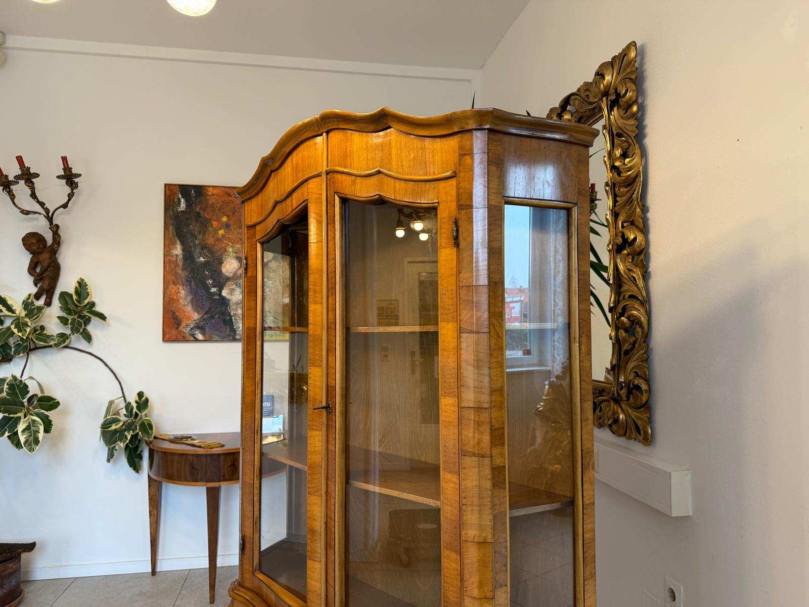 Bücherschrank Barock Barockstil Vitrine Glasschrank Wohnzimmerschrank G2236