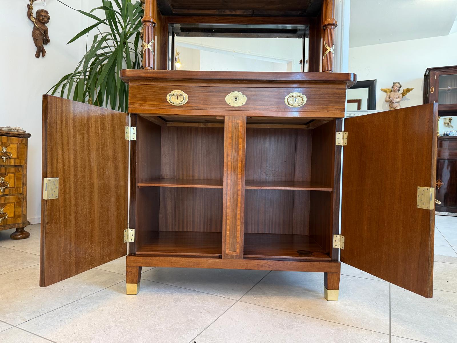 Jugendstil Aufsatzbuffet Antiquität Kredenz Küchenschrank D2697