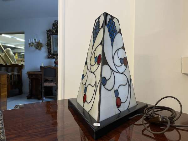 Echtglas Lampe Tiffany Glaskunst Trauben Klaunser Kl1