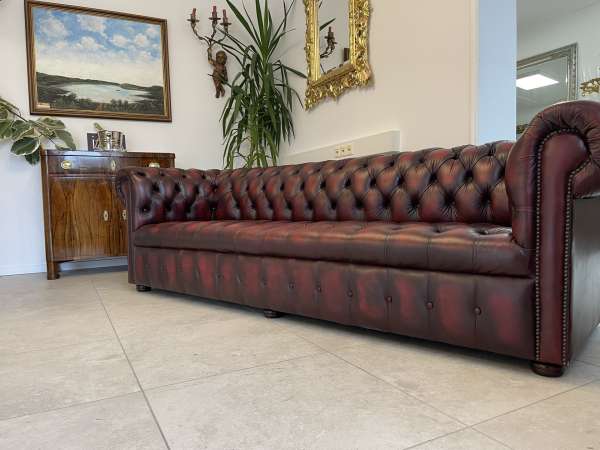 Chesterfield 4er Clubsofa Couch Oxblood Red i2160
