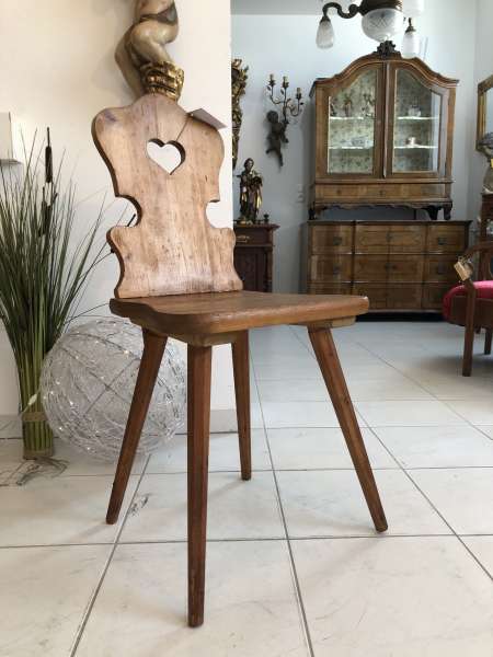 alter Bauernsessel Sessel Stuhl Herzerlsessel X1992