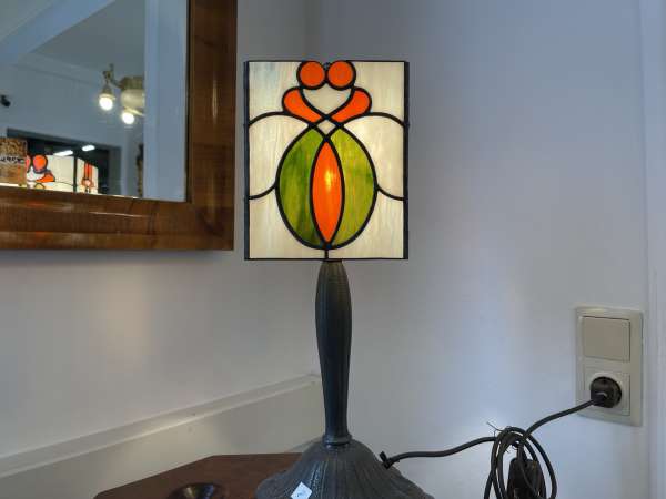 Echtglas Lampe Tiffany Glaskunst Klaunser Kl8