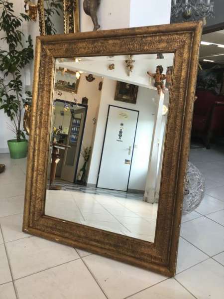 originaler Biedermeier Spiegel Holzspiegel geschliffen X1607