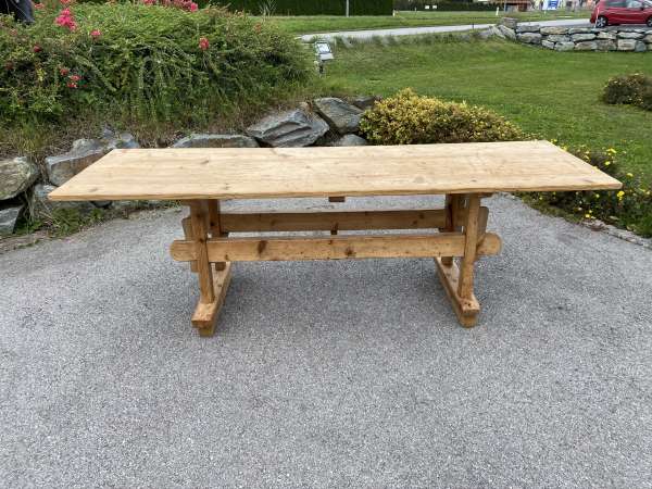 urige großer Bauerntisch Jogltisch Tisch Landhaustisch Naturholz 251cm E2041