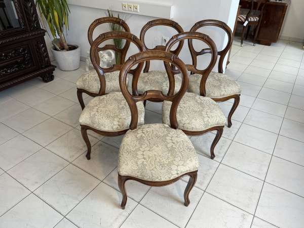 Ensemble hübscher Barockstil Sessel Stuhl Medaillonstühle A2719