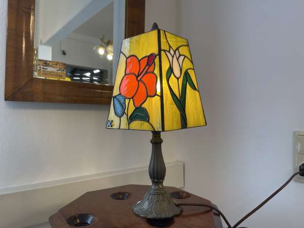 Echtglas Lampe Tiffany Glaskunst Klaunser kl13