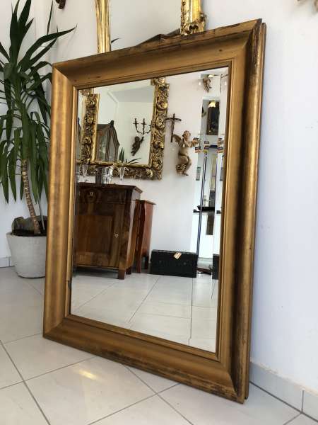 prächtiger Biedermeier Spiegel Holzspiegel original Z1314