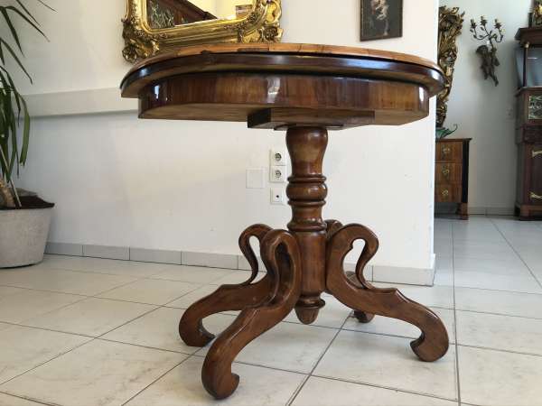 restaurierter Gründerzeit Spieltisch Tisch Schachtisch Konsoltisch E1286