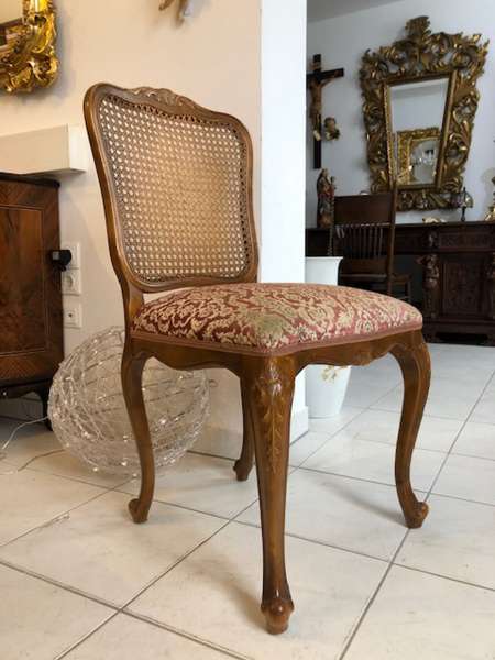 hübscher Chippendale Sessel Stuhl Rattangeflecht - X2033