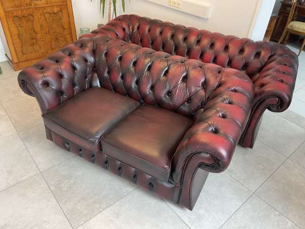 Traum Chesterfield 2er Sofa Clubfauteuil i1808