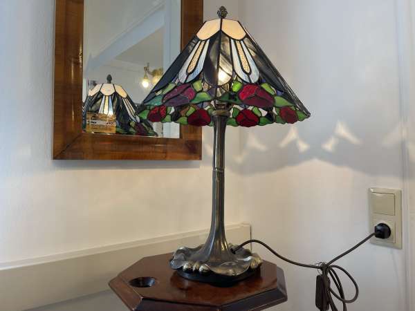 Echtglas Lampe Tiffany Glaskunst Klaunser Kl7